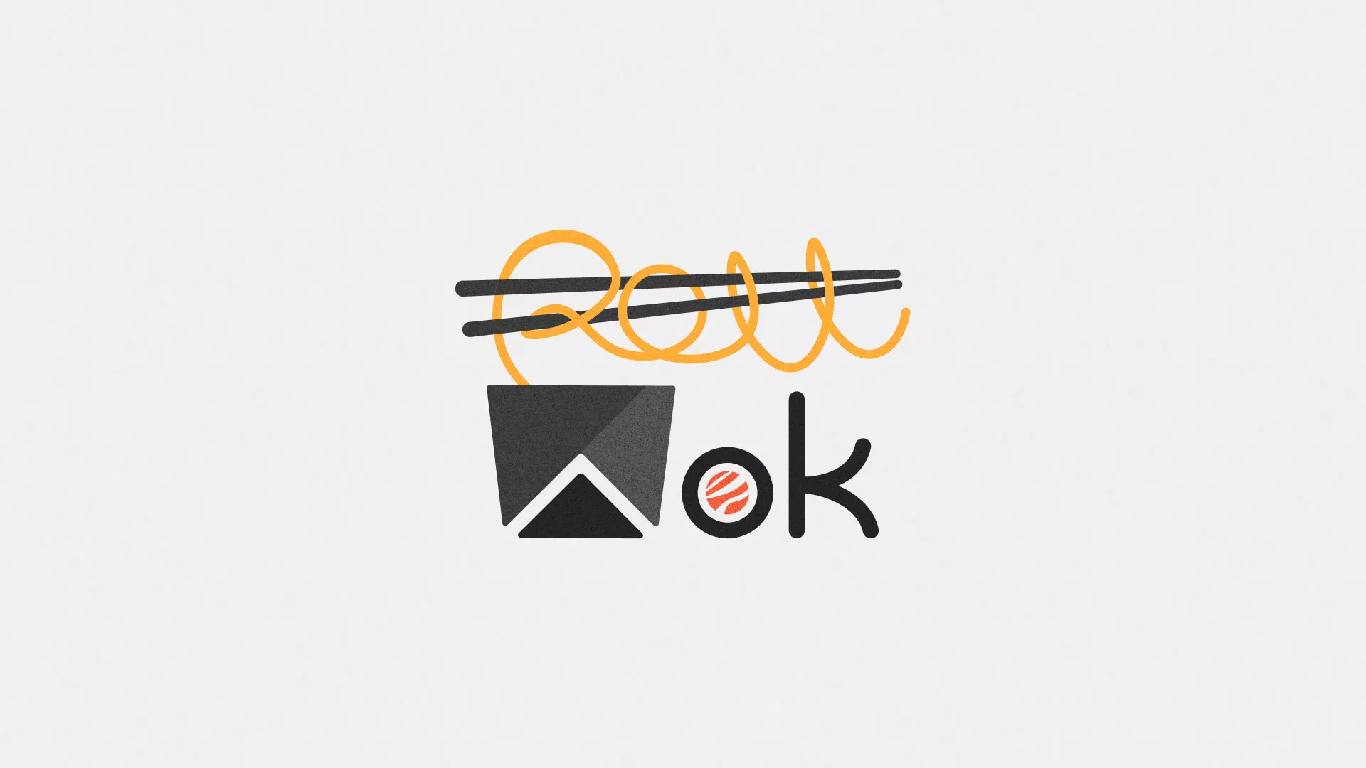 Разработка логотипа суши-бара «Roll Wok Club» в Тайшете